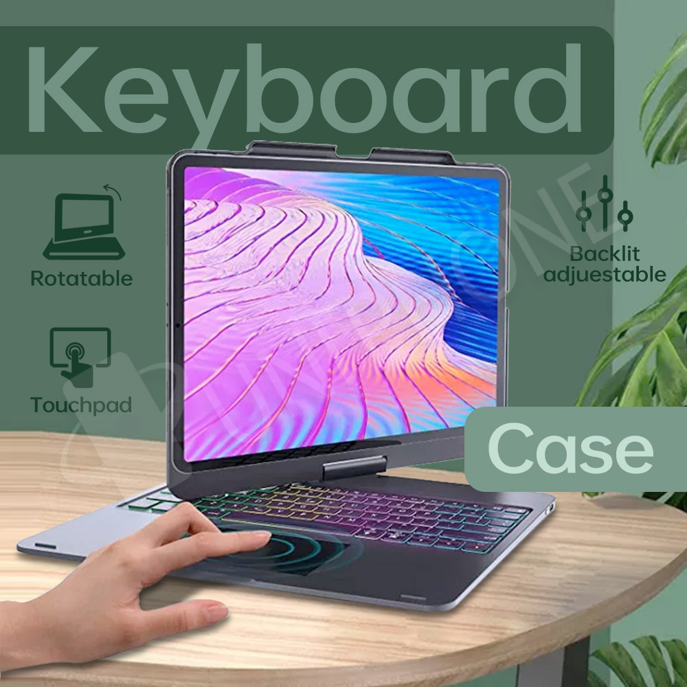 360° Rotate Stand Flip Keyboard Cover for iPad Pro 12.9 2020 2018 3 4th